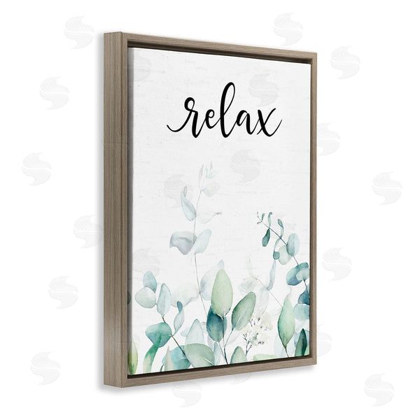 Stupell Industries Lettered And Lined | Relax Leafy Herbs Wall Art