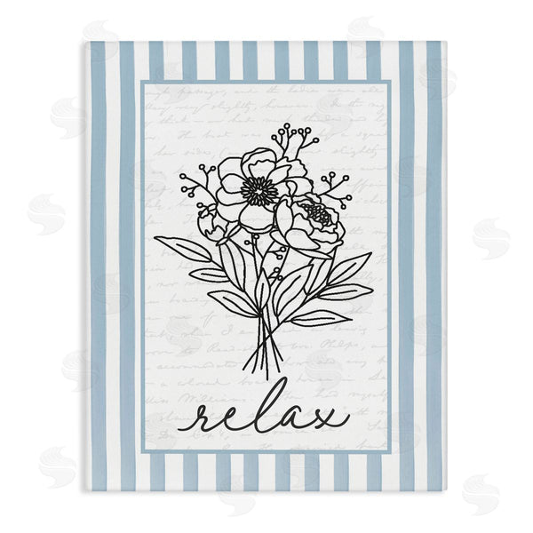 stupell industries Lettered and Lined | Relax Striped Bath Flowers