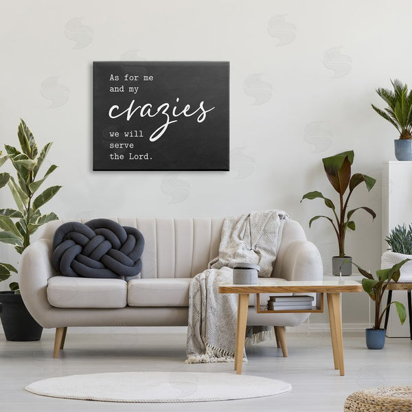 Stupell Industries Lettered And Lined | Religious Family Quote Serve The Lord Humorous Phrase Wall Art