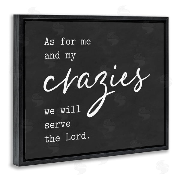 Stupell Industries Lettered And Lined | Religious Family Quote Serve The Lord Humorous Phrase Wall Art