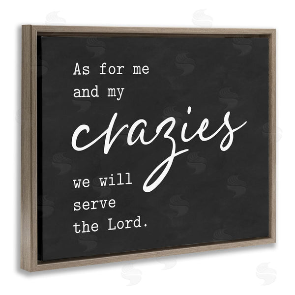 Stupell Industries Lettered And Lined | Religious Family Quote Serve The Lord Humorous Phrase Wall Art
