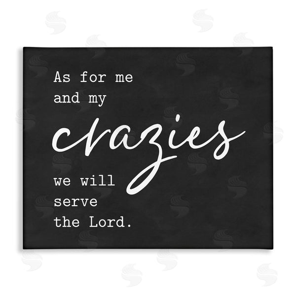 stupell industries Lettered and Lined | Religious Family Quote Serve The Lord Humorous Phrase Wall Art