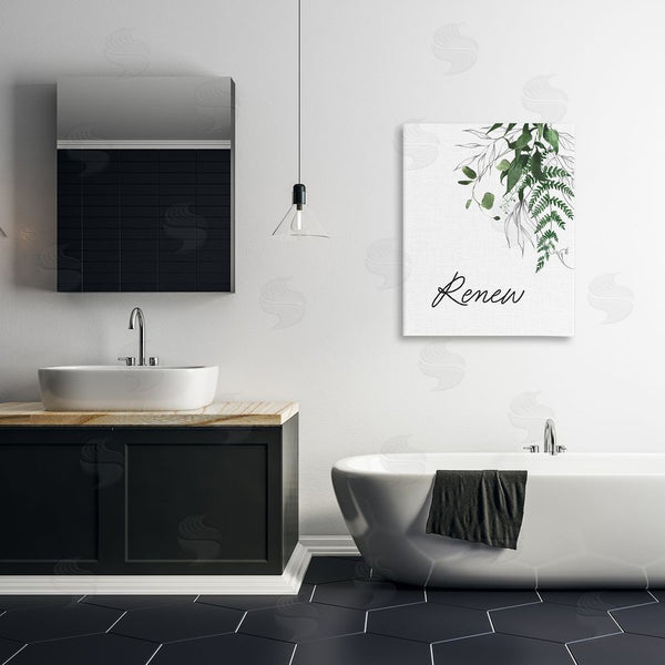 Stupell Industries Lettered And Lined | Renew Ferns & Botanicals Wall Art