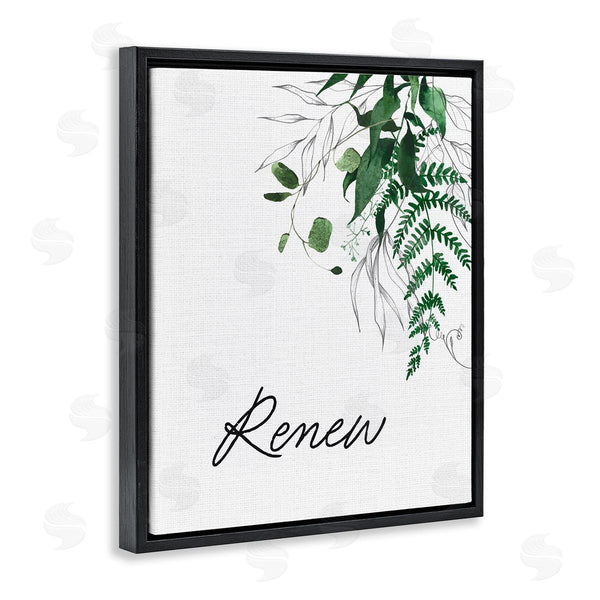 Stupell Industries Lettered And Lined | Renew Ferns & Botanicals Wall Art