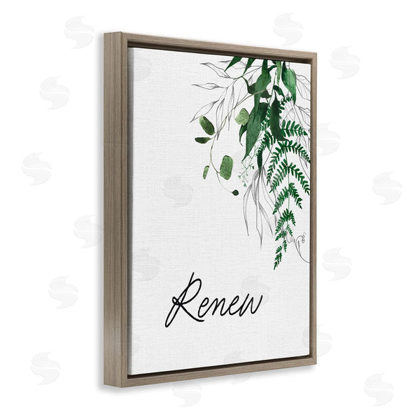 Stupell Industries Lettered And Lined | Renew Ferns & Botanicals Wall Art