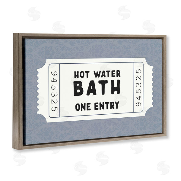 Stupell Industries Lettered And Lined | Retro Bathroom Ticket