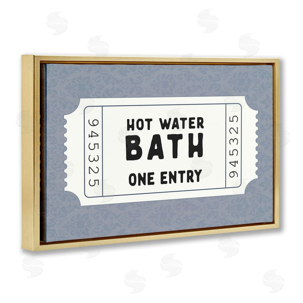 Stupell Industries Lettered And Lined | Retro Bathroom Ticket