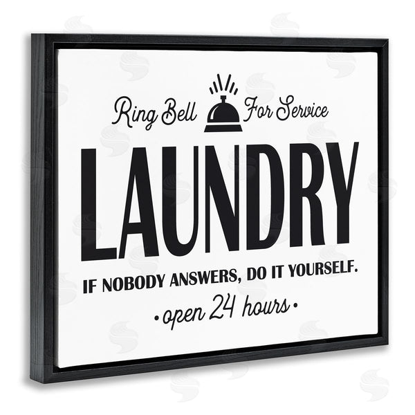 Stupell Industries Lettered And Lined | Ring Bell Laundry Signage Vintage Text Style Wall Art