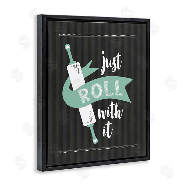 Stupell Industries Lettered And Lined | Roll With It Black & Green Wall Art