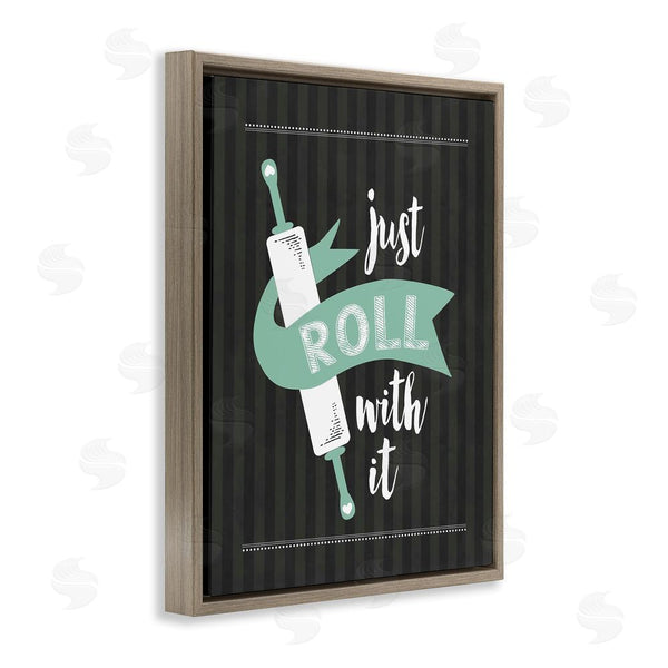Stupell Industries Lettered And Lined | Roll With It Black & Green Wall Art