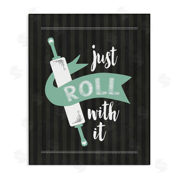 stupell industries Lettered and Lined | Roll With It Black & Green Wall Art