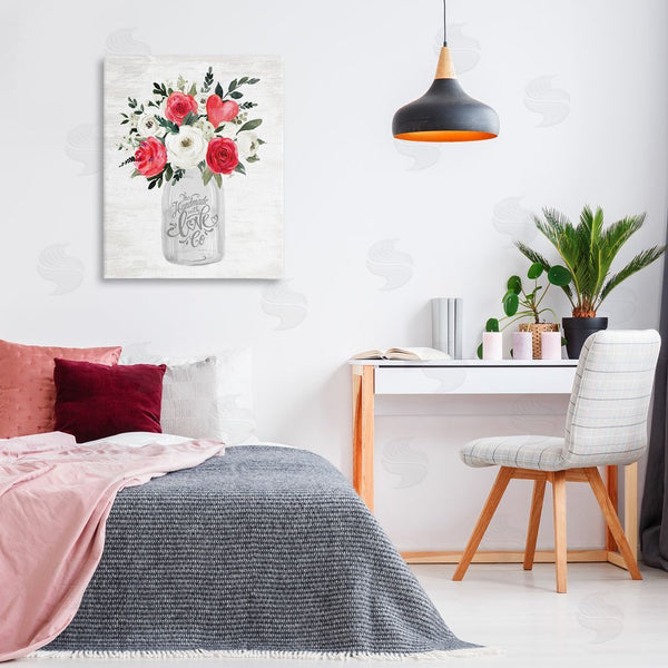 Stupell Industries Lettered And Lined | Romantic Handmade Love Bouquet