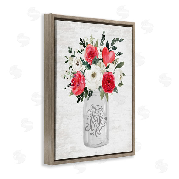 Stupell Industries Lettered And Lined | Romantic Handmade Love Bouquet