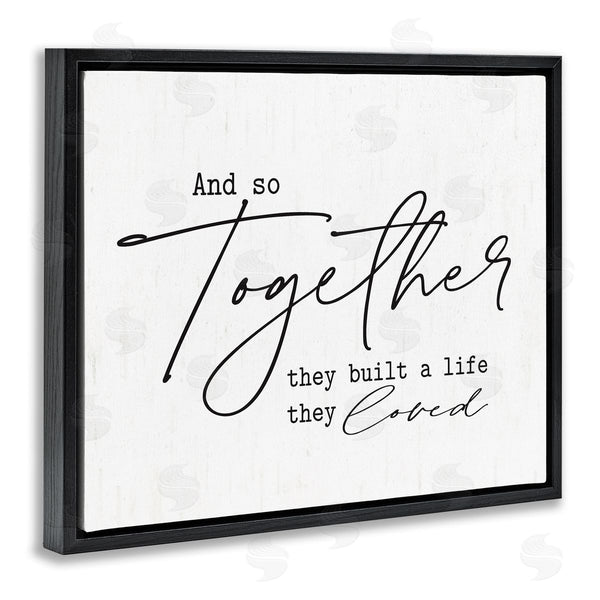 Stupell Industries Lettered And Lined | Romantic Together Quote Casual Birch Pattern Calligraphy Wall Art