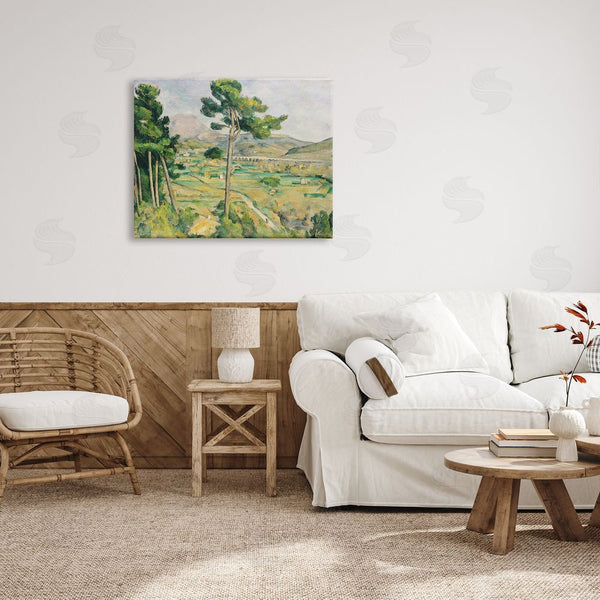 Stupell Industries Lettered And Lined | Rural Green Scenery Distant Bridge Mountain Trees Wall Art