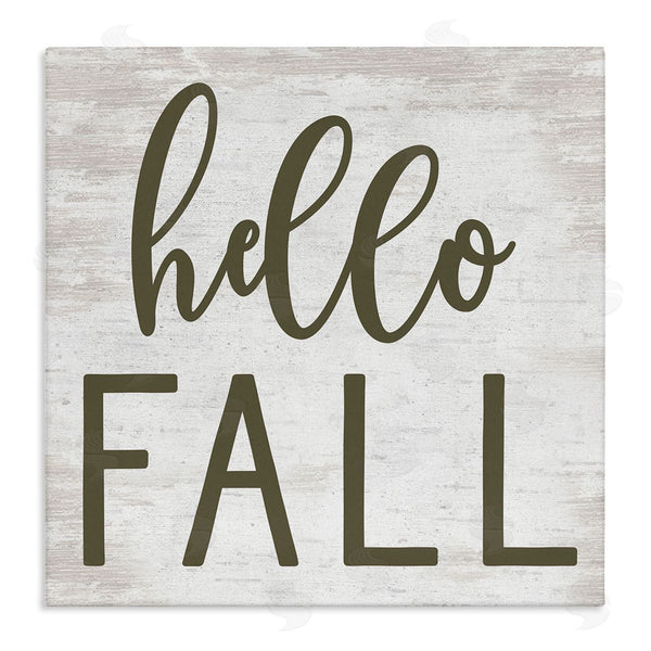 stupell industries Lettered and Lined | Rustic Hello Fall Typography Seasonal Phrase Sentiment Wall Art