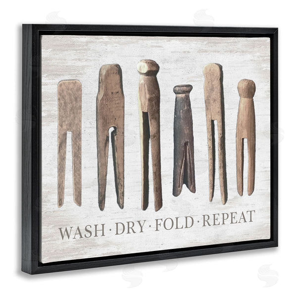 Stupell Industries Lettered And Lined | Rustic Laundry Phrase Wall Art