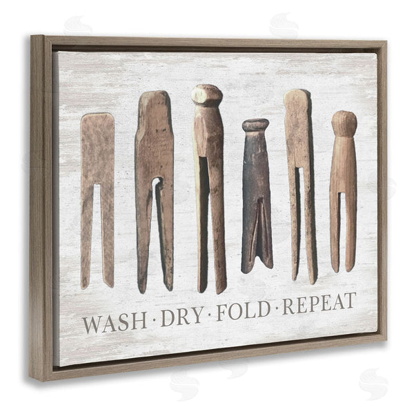 Stupell Industries Lettered And Lined | Rustic Laundry Phrase Wall Art