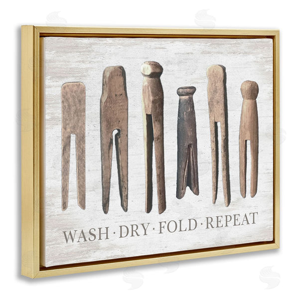 Stupell Industries Lettered And Lined | Rustic Laundry Phrase Wall Art
