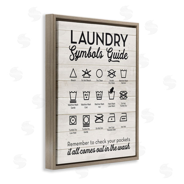 Stupell Industries Lettered And Lined | Rustic Laundry Symbols Guide