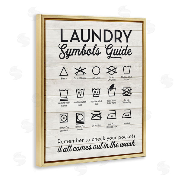 Stupell Industries Lettered And Lined | Rustic Laundry Symbols Guide