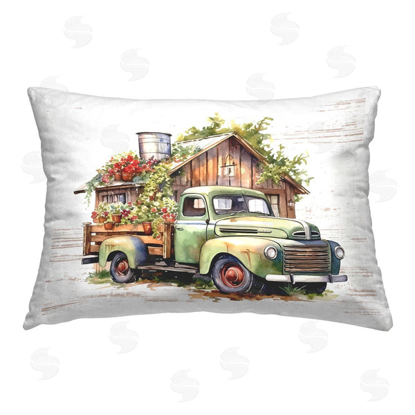 stupell industries Lettered and Lined | Rustic Pickup with Greenery