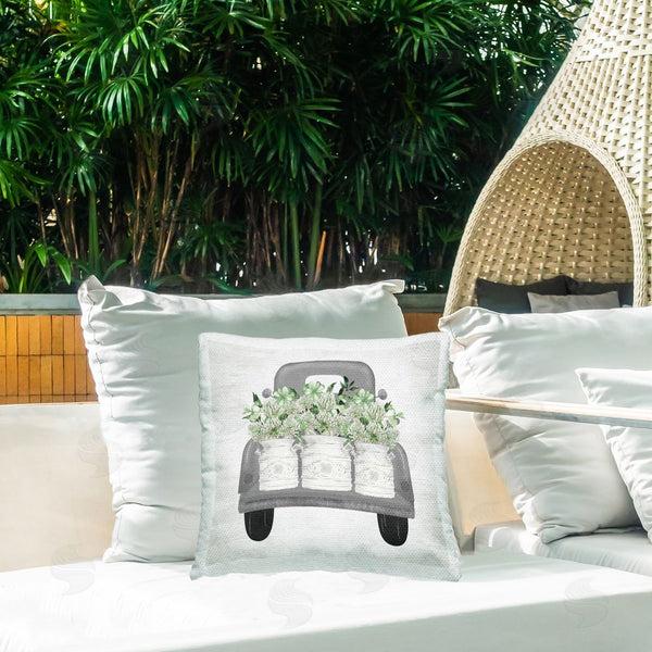 Stupell Industries Lettered And Lined | Rustic Pickup With Shamrocks Printed Throw Pillow