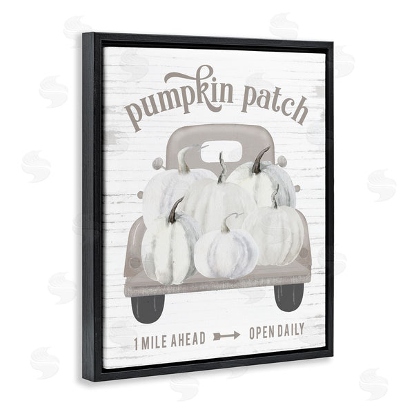 Stupell Industries Lettered And Lined | Rustic Pumpkin Patch Seasonal Fall Harvest Sign Wall Art