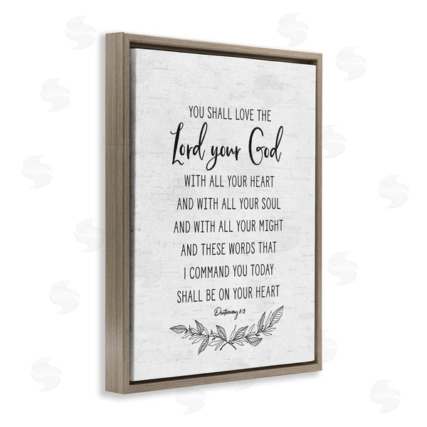 Stupell Industries Lettered And Lined | Rustic Religious Scripture Verse White Grain Pattern Wall Art