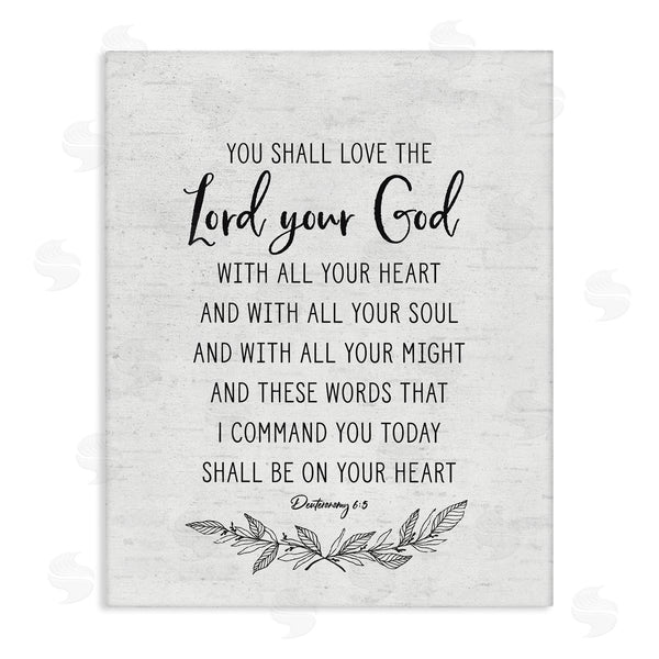 stupell industries Lettered and Lined | Rustic Religious Scripture Verse White Grain Pattern Wall Art