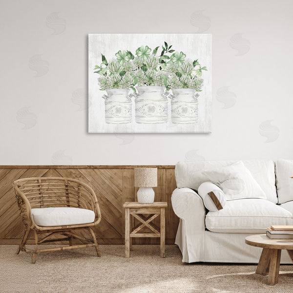 Stupell Industries Lettered And Lined | Rustic Spring Shamrock Assortments Wall Art