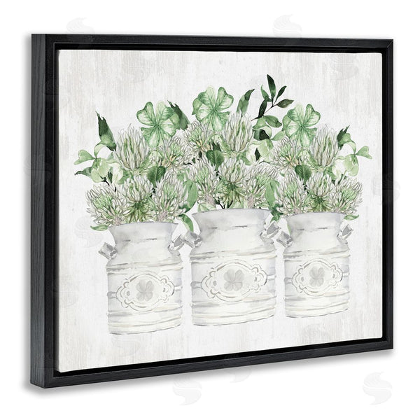 Stupell Industries Lettered And Lined | Rustic Spring Shamrock Assortments Wall Art