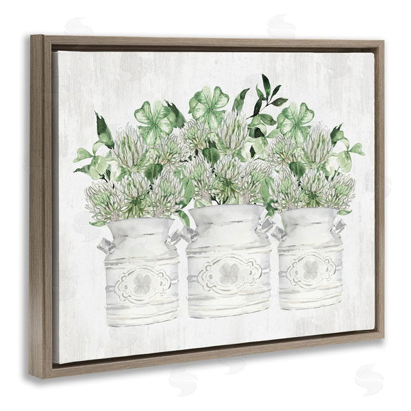 Stupell Industries Lettered And Lined | Rustic Spring Shamrock Assortments Wall Art