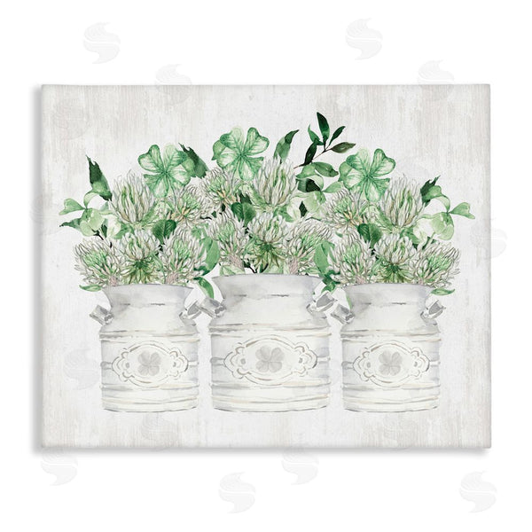 stupell industries Lettered and Lined | Rustic Spring Shamrock Assortments Wall Art