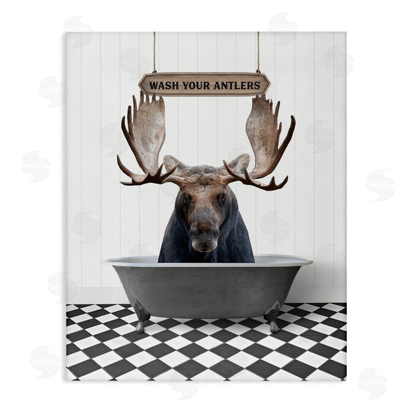 stupell industries Lettered and Lined | Rustic Wash Your Antlers Wall Art