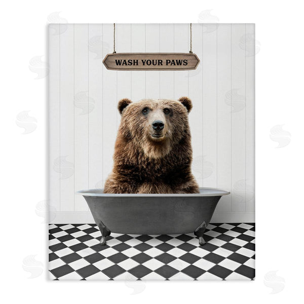stupell industries Lettered and Lined | Rustic Wash Your Paws Wall Art
