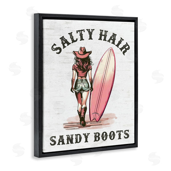 Stupell Industries Lettered And Lined | Salty Hair & Sandy Boots