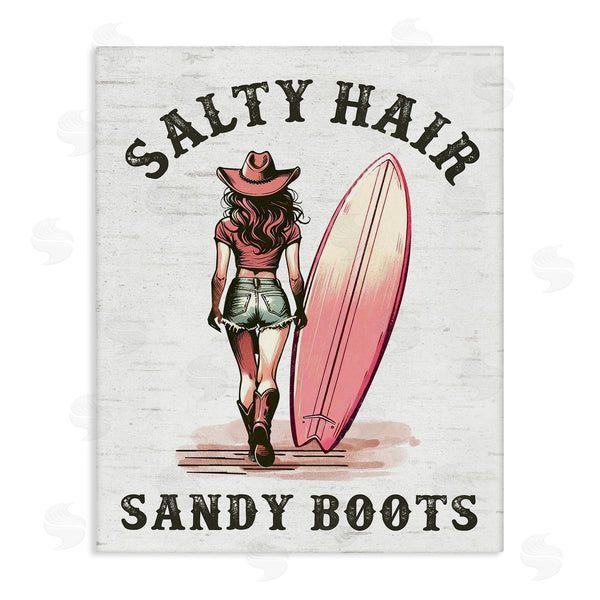 stupell industries Lettered and Lined | Salty Hair & Sandy Boots