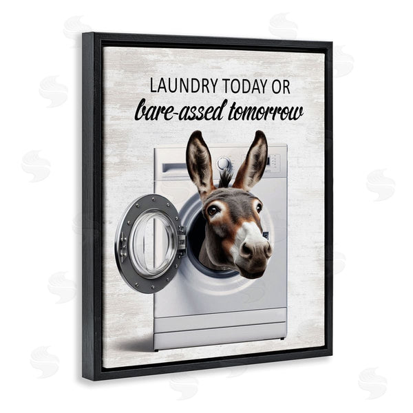 Stupell Industries Lettered And Lined | Sassy Laundry Donkey Pun