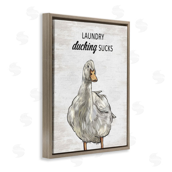 Stupell Industries Lettered And Lined | Sassy Laundry Duck