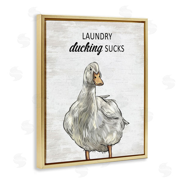 Stupell Industries Lettered And Lined | Sassy Laundry Duck