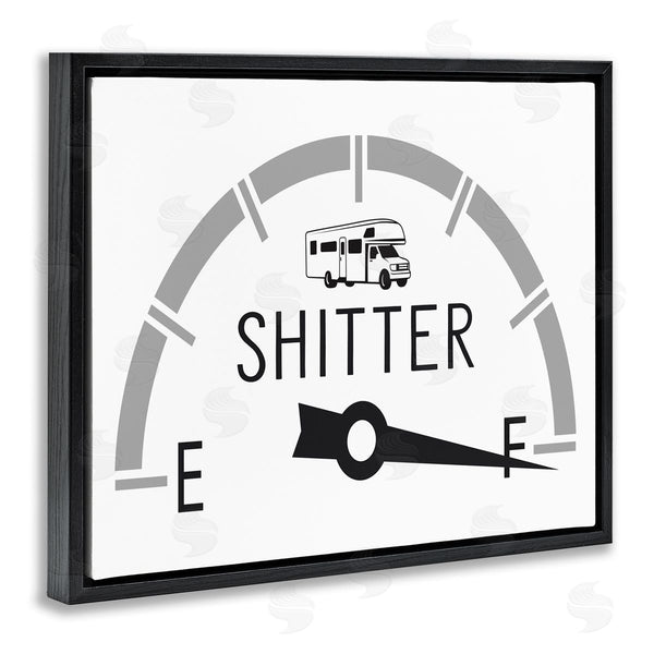 Stupell Industries Lettered And Lined | Sassy Toilets Full Bathroom Humor RV Fuel Gauge Wall Art