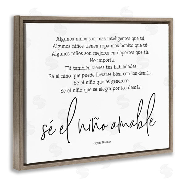 Stupell Industries Lettered And Lined | Se El Niño Amable Wall Art