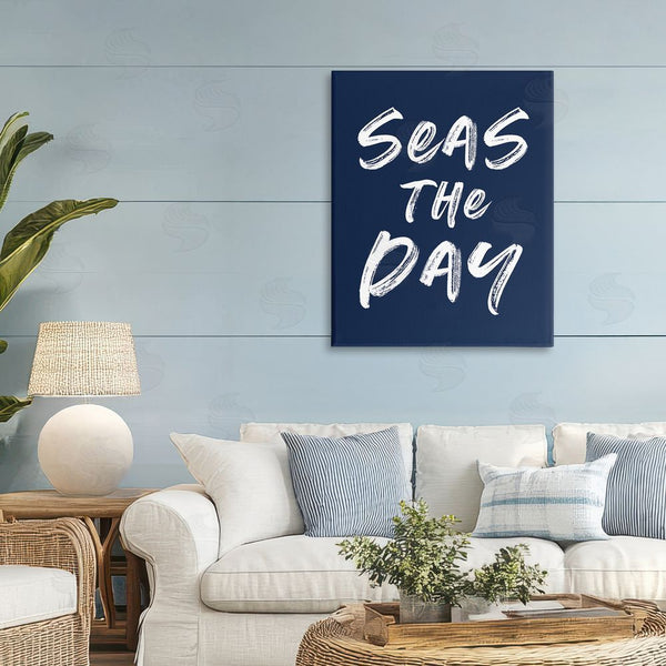 Stupell Industries Lettered And Lined | Seas The Day Sentiment Wall Art