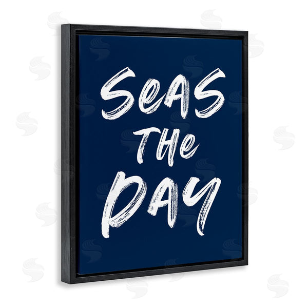 Stupell Industries Lettered And Lined | Seas The Day Sentiment Wall Art