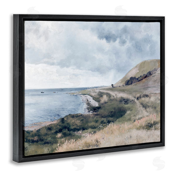 Stupell Industries Lettered And Lined | Seaside Cliffs Ocean Scenery Wall Art