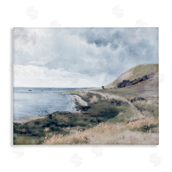 stupell industries Lettered and Lined | Seaside Cliffs Ocean Scenery Wall Art
