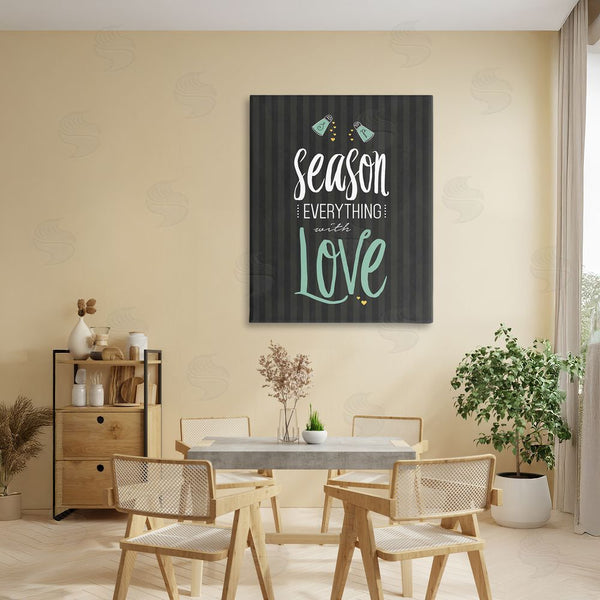 Stupell Industries Lettered And Lined | Season With Love Black & Green Wall Art