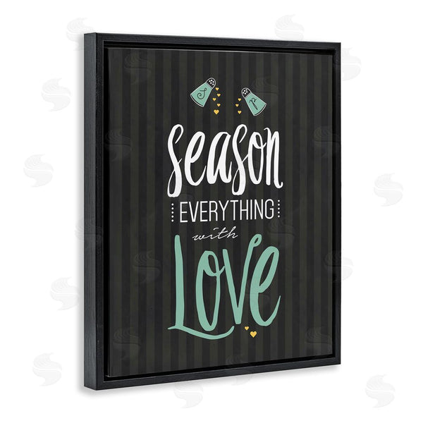 Stupell Industries Lettered And Lined | Season With Love Black & Green Wall Art