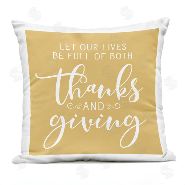 Stupell Industries Lettered And Lined | Seasonal Autumn Gratitude Printed Throw Pillow